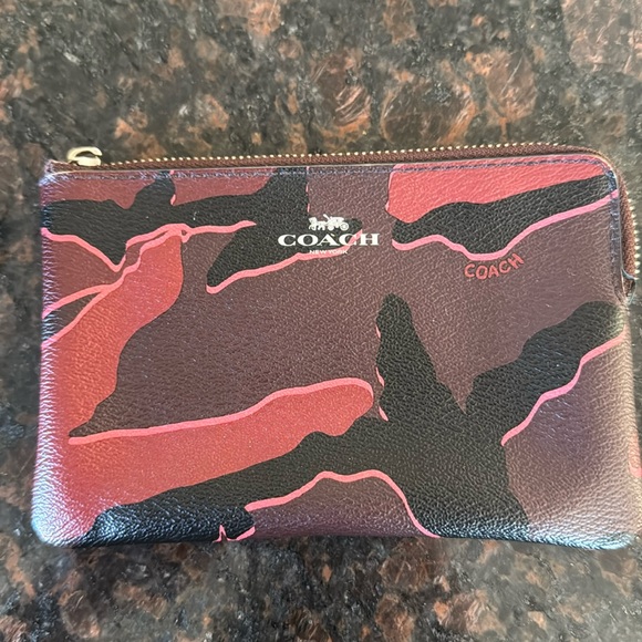 Coach Handbags - COPY - Red Camo Coach Wallet missing handle